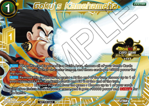 Goku's Kamehameha (2023 World Championship Z-Extra Card Set) (BT22-086) [Tournament Promotion Cards] 