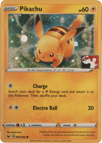 Pikachu (065/202) (Cosmos Holo) [League &amp; Championship Cards] 