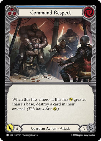Command Respect (Blue) [BET019] (Heavy Hitters Betsy Blitz Deck) 