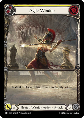 Agile Windup (Yellow) [KYO016] (Heavy Hitters Kayo Blitz Deck) 