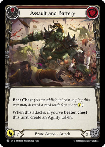 Assault and Battery (Red) [RNR009] (Rhinar Hero Deck) 