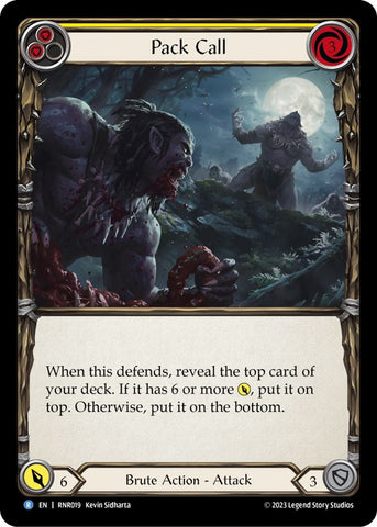Pack Call (Yellow) [RNR019] (Rhinar Hero Deck) 