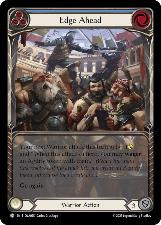 Edge Ahead (Blue) [OLA025] (Heavy Hitters Olympia Blitz Deck) 