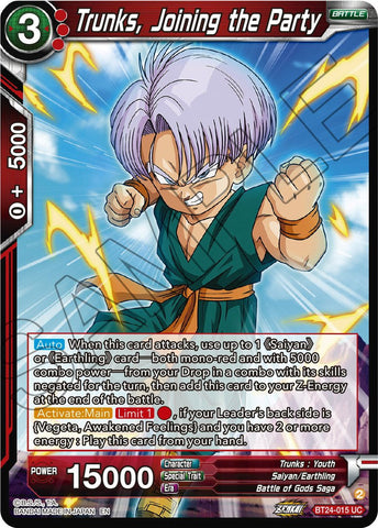 Trunks, Joining the Party (BT24-015) [Beyond Generations] 