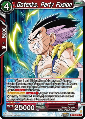 Gotenks, Party Fusion (BT24-016) [Beyond Generations] 