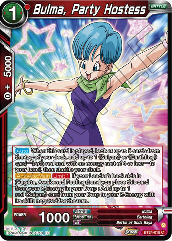 Bulma, Party Hostess (BT24-018) [Beyond Generations] 