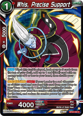 Whis, Precise Support (BT24-022) [Beyond Generations] 