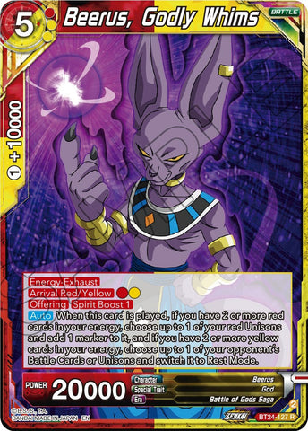 Beerus, Godly Whims (BT24-127) [Beyond Generations] 