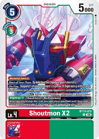 Shoutmon X2 [BT15-012] [Exceeded Apocalypse] 