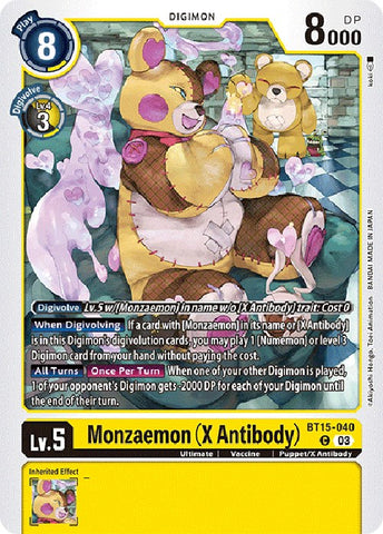 Monzaemon (X Antibody) [BT15-040] [Exceed Apocalypse] 