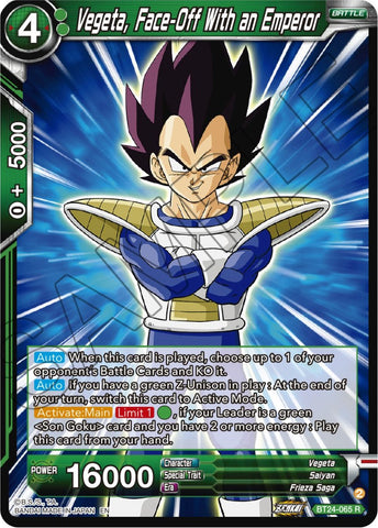 Vegeta, Face-Off With an Emperor (BT24-065) [Beyond Generations] 
