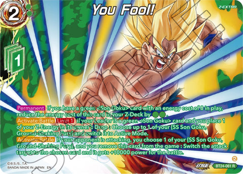 You Fool! (Collector Booster) (BT24-061) [Beyond Generations] 