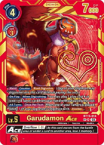 Garudamon Ace (Special Rare) [BT15-014] [Exceed Apocalypse] 