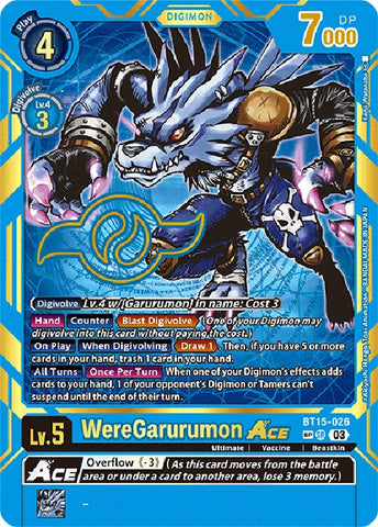 WereGarurumon Ace (Special Rare) [BT15-026] [Exceed Apocalypse] 