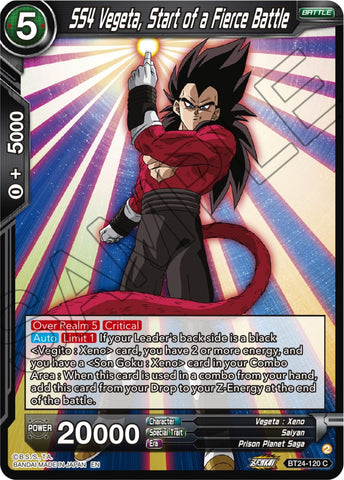 SS4 Vegeta, Start of a Fierce Battle (BT24-120) [Beyond Generations] 