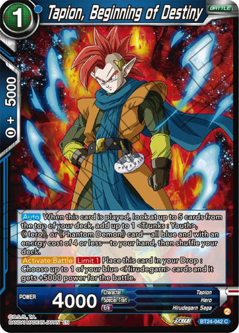 Tapion, Beginning of Destiny (BT24-042) [Beyond Generations] 