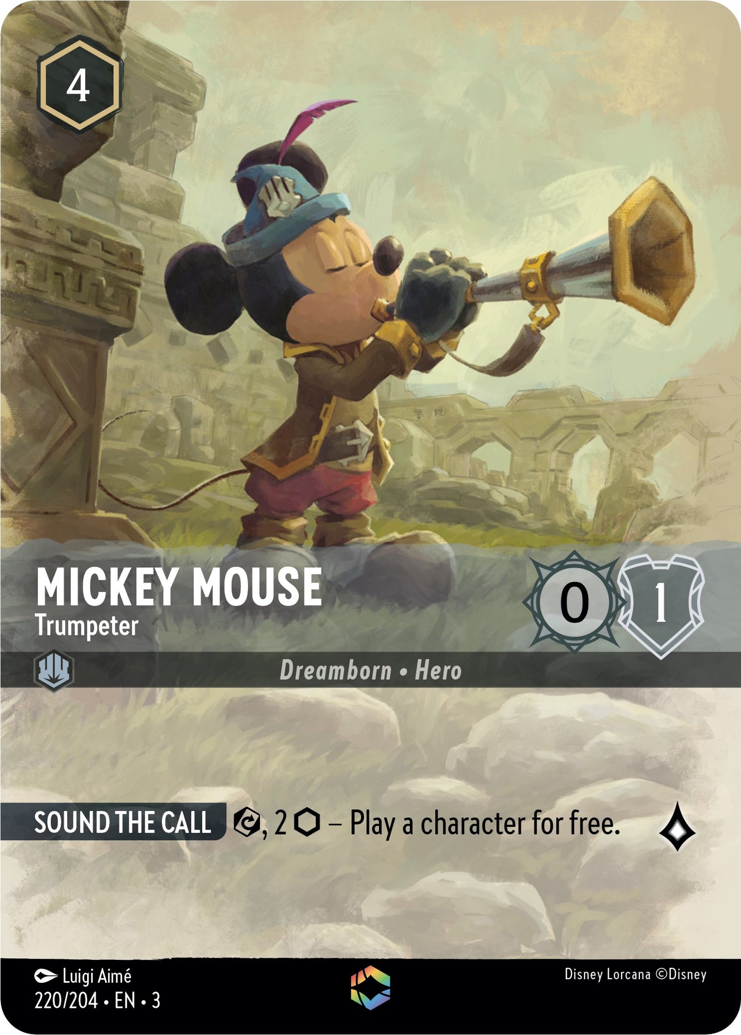 Mickey Mouse -Trumpeter (Enchanted) (220/204) [Into the Inklands]