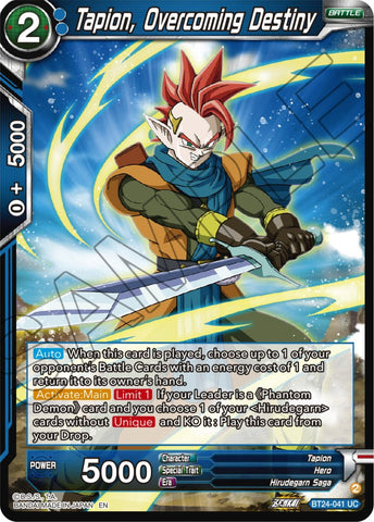 Tapion, Overcoming Destiny (BT24-041) [Beyond Generations] 
