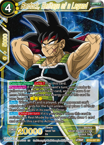 Bardock, Heritage of a Legend (BT24-087) [Beyond Generations] 
