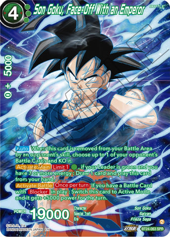 Son Goku, Face-Off With an Emperor (SPR) (BT24-063) [Beyond Generations] 