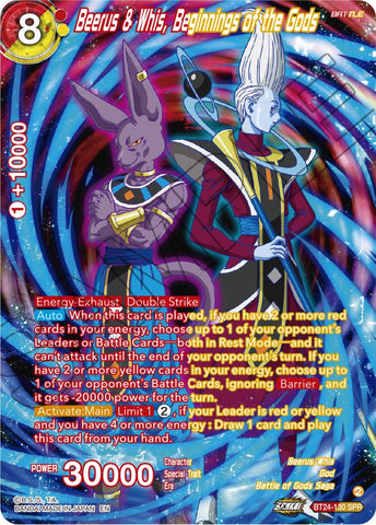 Beerus &amp; Whis, Beginnings of the Gods (SPR) (BT24-130) [Beyond Generations] 