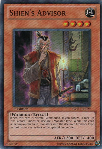 Shien's Advisor [EXVC-EN029] Super Rare 