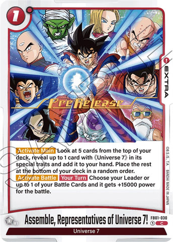 Assemble, Representatives of Universe 7! [Awakened Pulse Pre-Release Cards] 