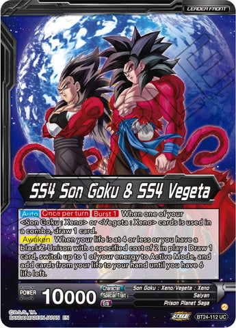 SS4 Son Goku &amp; SS4 Vegeta // SS4 Vegito, Sparking Potara Warrior (SLR) (BT24-112) [Beyond Generations] 