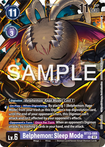 Belphemon: Sleep Mode [BT13-088] (Event Pack 6) [Versus Royal Knights Promos] 