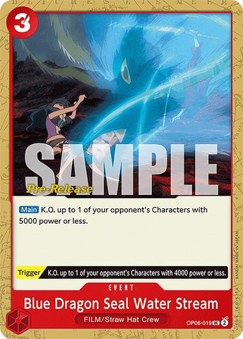 Blue Dragon Seal Water Stream [Wings of the Captain Pre-Release Cards] 