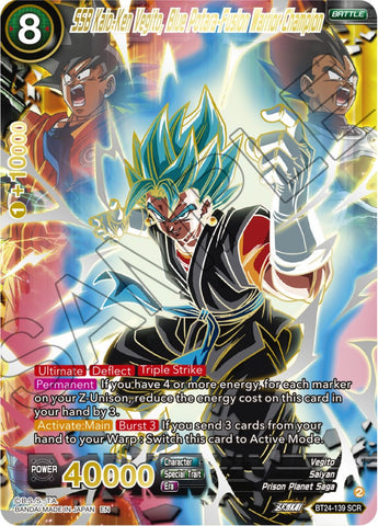 SSB Kaio-Ken Vegito, Blue Potara-Fusion Warrior Champion (Collector Booster) (BT24-139) [Beyond Generations] 