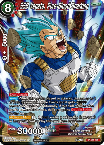 SSB Vegeta, Pure-Blood Sparking (Zenkai Series Tournament Pack Vol.7) (P-575) [Tournament Promotion Cards] 