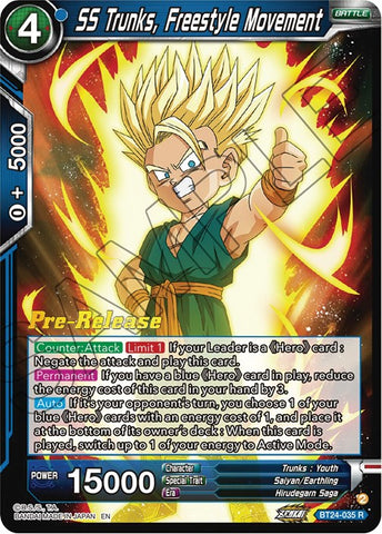 SS Trunks, Freestyle Movement (BT24-035) [Beyond Generations Prerelease Promos] 