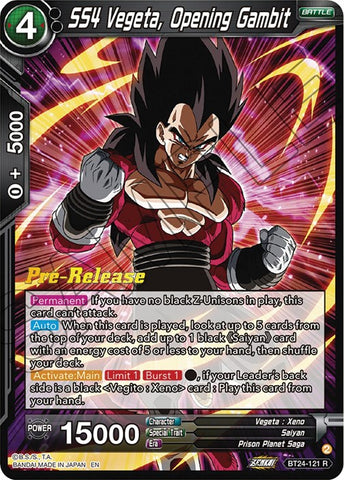 SS4 Vegeta, Opening Gambit (BT24-121) [Beyond Generations Prerelease Promos] 