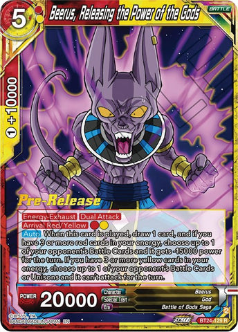 Beerus, Releasing the Power of the Gods (BT24-129) [Beyond Generations Prerelease Promos] 