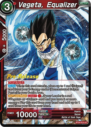 Vegeta, Equalizer (BT24-014) [Beyond Generations Prerelease Promos] 