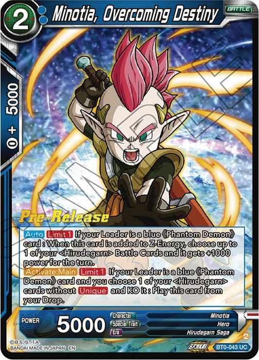 Minotia, Overcoming Destiny (BT24-043) [Beyond Generations Prerelease Promos]