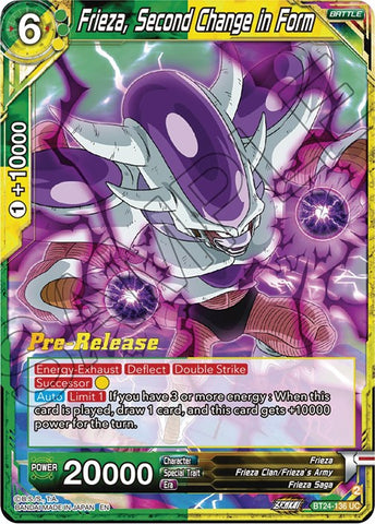 Frieza, Second Change in Form (BT24-136) [Beyond Generations Prerelease Promos] 