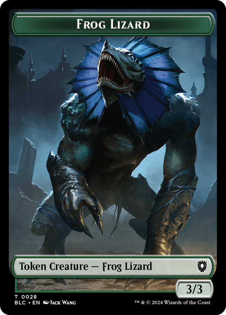 Storm Crow // Frog Lizard Double-Sided Token [Bloomburrow Commander Tokens] 