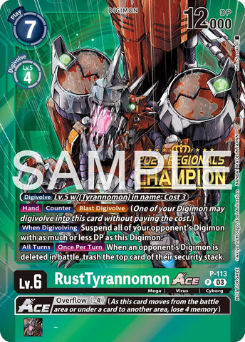 RustTyrannomon Ace [P-113] (2024 Regionals Champion) [Promotional Cards] 