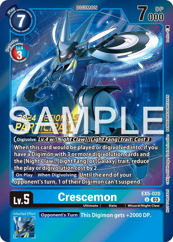 Crescemon [EX5-020] (2024 Regionals Participant) [Animal Colosseum Promos] 