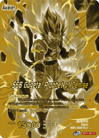 Gogeta // SSB Gogeta, Prophet of Demise (Championship Golden Card 2024 Vol.1) (BT11-001) [Tournament Promotion Cards] 