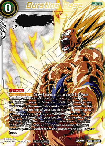 Bursting Rage (Serial Numbered) (BT22-138) [Tournament Promotion Cards] 