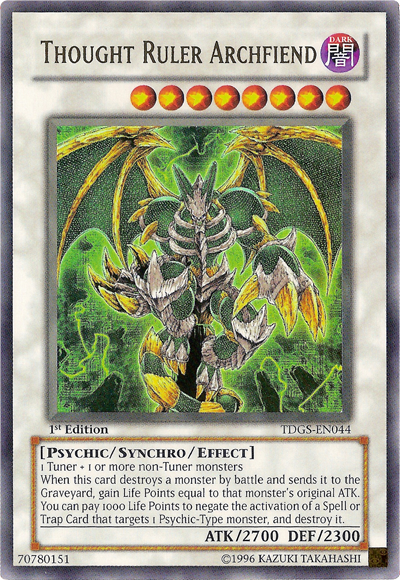 Thought Ruler Archfiend [TDGS-EN044] Ultra Rare 