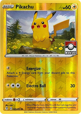 Pikachu (049/203) (2023 2024 League Promo) [League &amp; Championship Cards] 