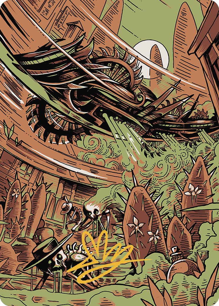 Contagion Engine Art Card (Gold-Stamped Signature) [Outlaws of Thunder Junction Art Series] 