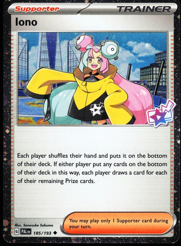 Iono (185/193) (Cosmo Foil) [Scarlet &amp; Violet: Paldea Evolved] 