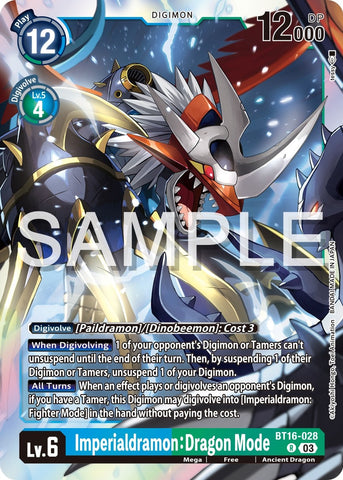 Imperialdramon: Dragon Mode [BT16-028] [Beginning Observer] 