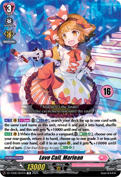 Love Call, Marlean (16) (DZ-TD06/001EN) [Start Up Trial Deck: Lyrical Monasterio]