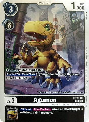 Agumon [ST15-02] (Demo Deck Exclusive) [Starter Deck: Dragon of Courage] 
